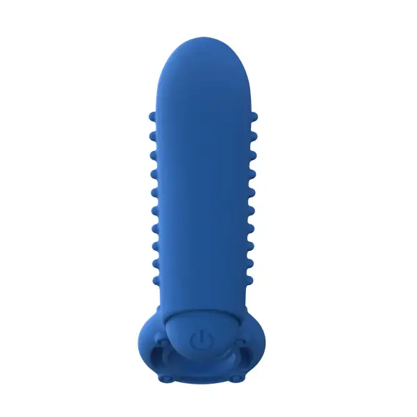 Rechargeable O Yeah Silicone - Blue - vibrating penis ring - product image 4