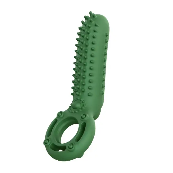 Rechargeable O Yeah Silicone - Green - cock ring vibrator - product image 2