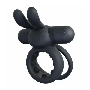 Rechargeable Ohare - Black - rabbit vibrating cock ring - product image 3