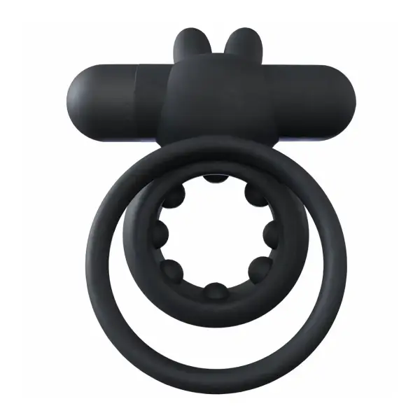 Rechargeable Ohare - Black - rabbit vibrating cock ring - product image 4