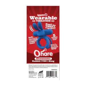 Rechargeable Ohare - Blue - vibrating cock ring - product image 2