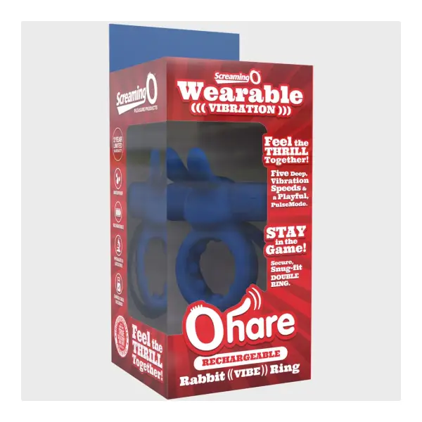 Rechargeable Ohare - Blue - vibrating cock ring - product image 5