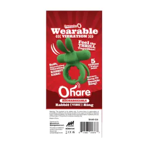 Rechargeable Ohare - Green - couples vibrating cock ring - product image 2