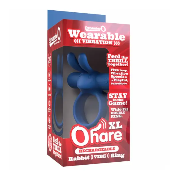 Screaming O Rechargeable Ohare XL Cock Ring 9 Rechargeable Ohare XL - Blue - blue vibrating cock ring - product image 5