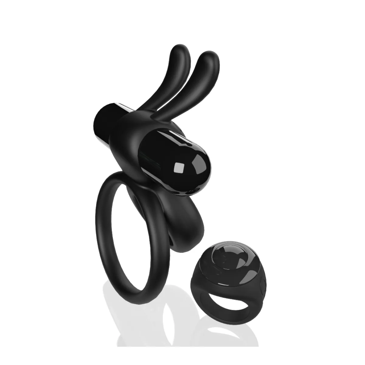 Screaming O Remote Controlled Ohare Vibrating Ring - Black - remote control vibrating cock ring - main product image