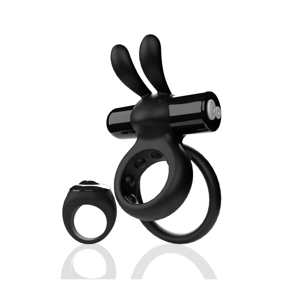 Screaming O Remote Controlled Ohare Vibrating Ring - Black - remote control vibrating cock ring - product image 2
