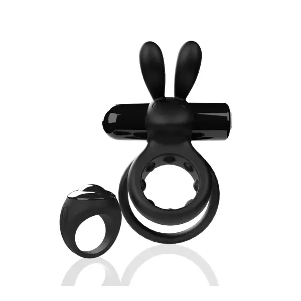 Screaming O Remote Controlled Ohare Vibrating Ring - Black - remote control vibrating cock ring - product image 5