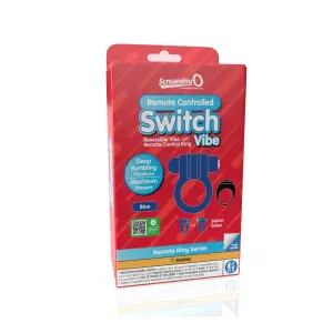 Screaming O Remote Controlled Switch Vibrating Ring - Blue - view 3