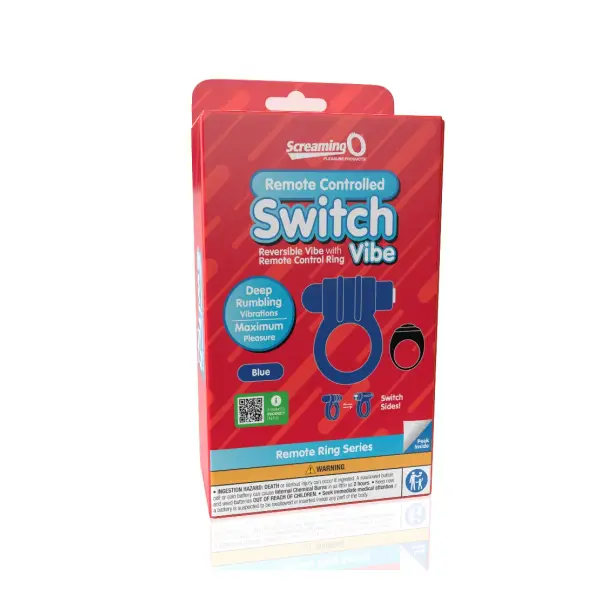 Screaming O Remote Controlled Switch Vibrating Ring - Blue - view 3