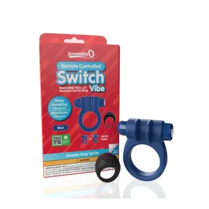 Screaming O Remote Controlled Switch Vibrating Ring - Blue - view 4
