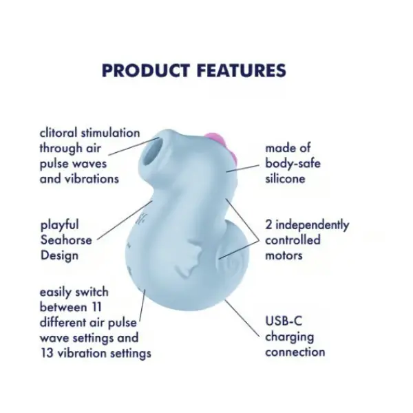 Sea Pony - Baby Blue – flat clit vibrator – view 4