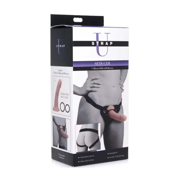 Seducer 7 in Silicone Dildo With Harness - view 2