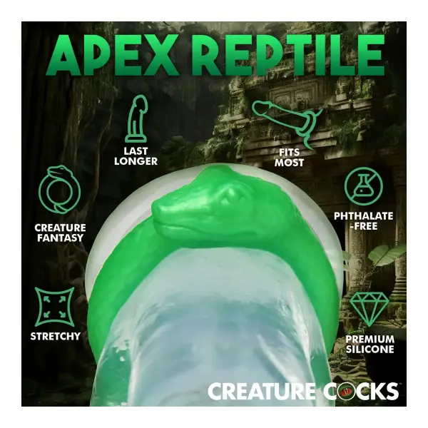 Serpentine Silicone Cock Ring - Green silicone cock ring - packaging view