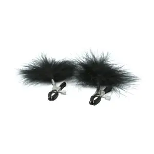 Sex and Mischief Feathered Nipple Clamps nipple clamps - alternate angle