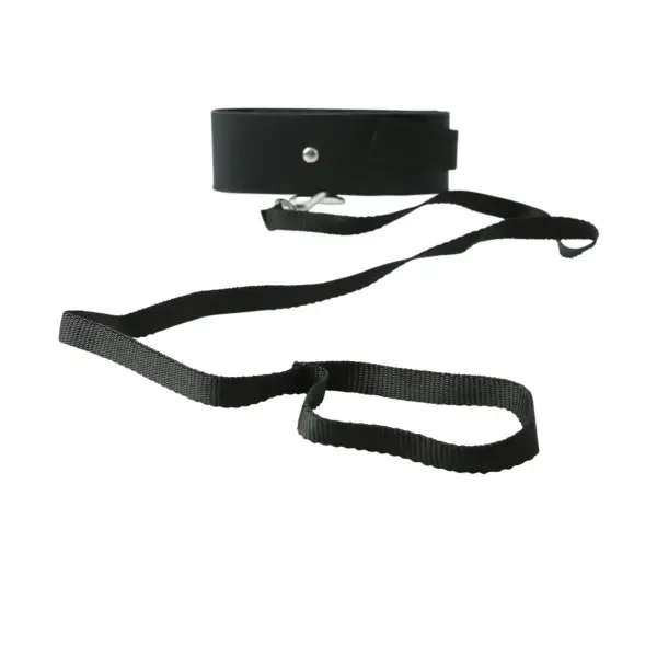 Sex and Mischief Leash and Collar - Black collar and leash set - alternate product angle