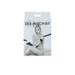 Sex and Mischief Silky Sash Restraints - Black bondage cuffs - main image