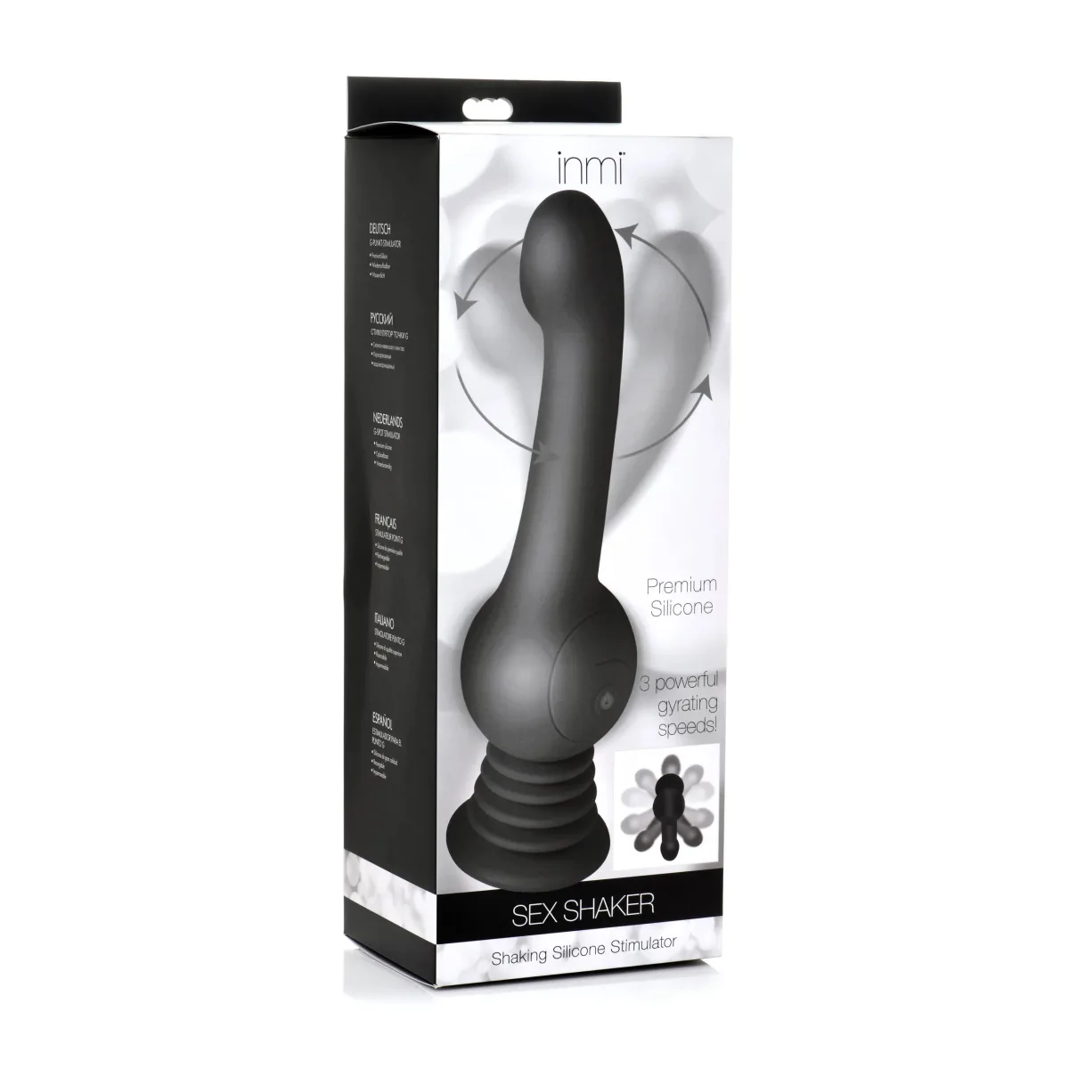 Sex Shaker Shaking Silicone Stimulator - Black - anal toys - product image 2