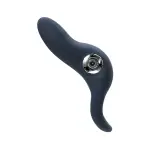 Sexy Bunny Rechargeable Ring - Black Pearl - rabbit vibrating cock ring - main product image