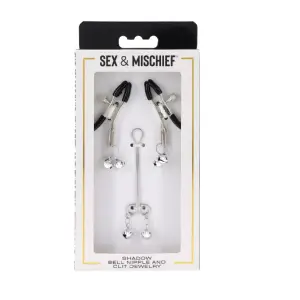 Shadow Bell Nipple and Clit Jewelry Silver nipple clamps / teasers - product detail