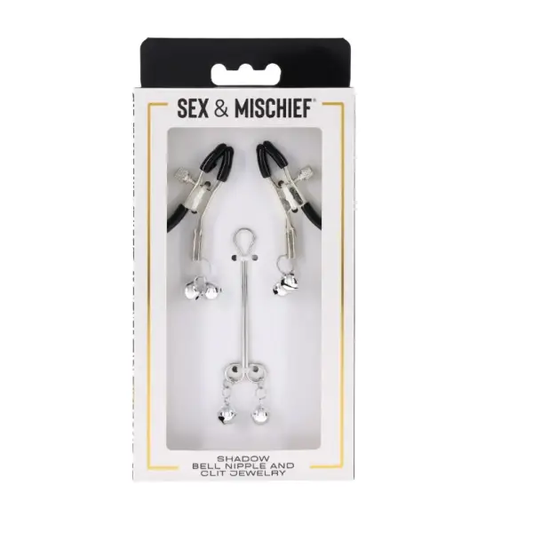 Shadow Bell Nipple and Clit Jewelry Silver nipple clamps / teasers - product detail