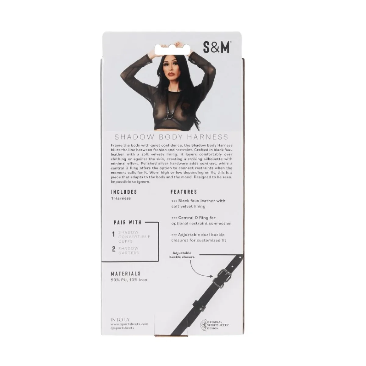 Shadow Body Harness - Black fetish body harness - main product image