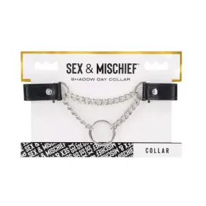 Shadow Day Collar - Black - kinky bondage - product image 2