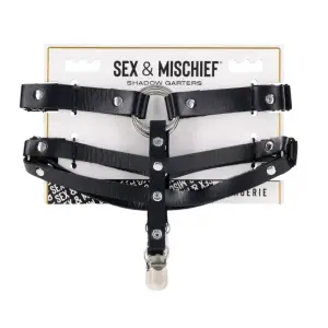 Shadow Garters - Black sexy garter lingerie - main product image