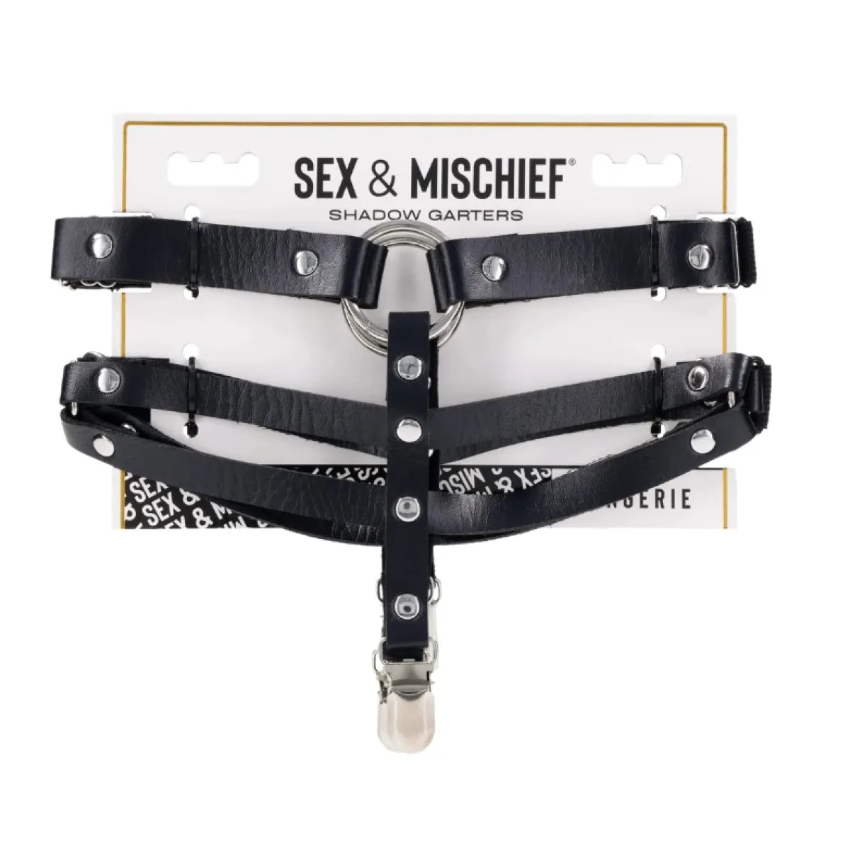 Shadow Garters - Black sexy garter lingerie - main product image
