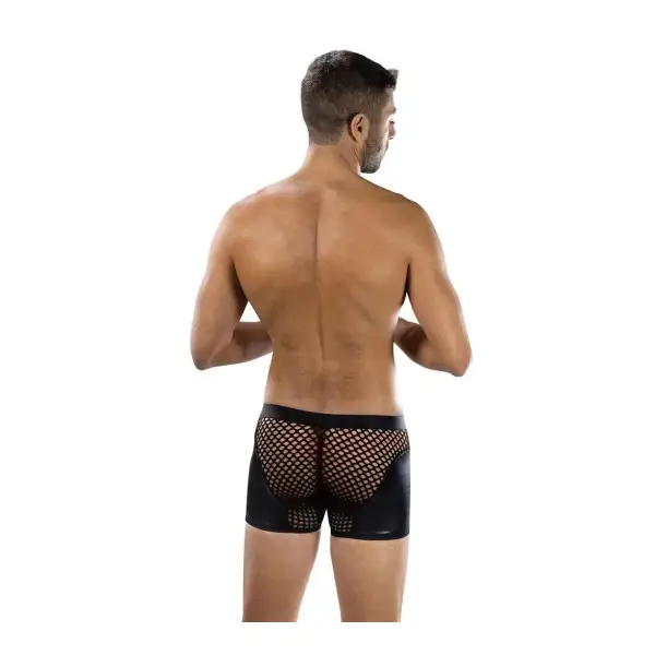 Sheer Contrast Boxer Briefs - Os - Black sexy men lingerie - alternate product image