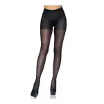 Sheer Open Butt Crotchless Pantyhose - One Size - Black crotchless lingerie - main product image