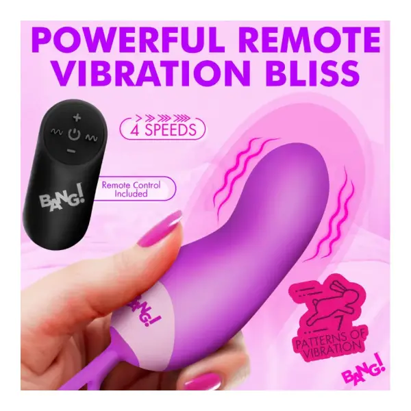 Silicone Mini Vibe With Remote - Purple - view 4
