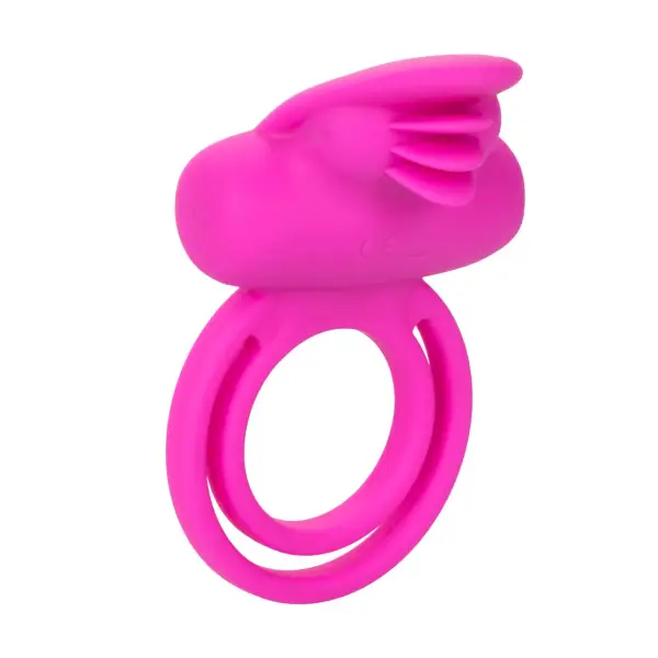 Silicone Rechargeable Dual Clit Flicker Enhancer - rechargeable vibrating cock ring - product image 4