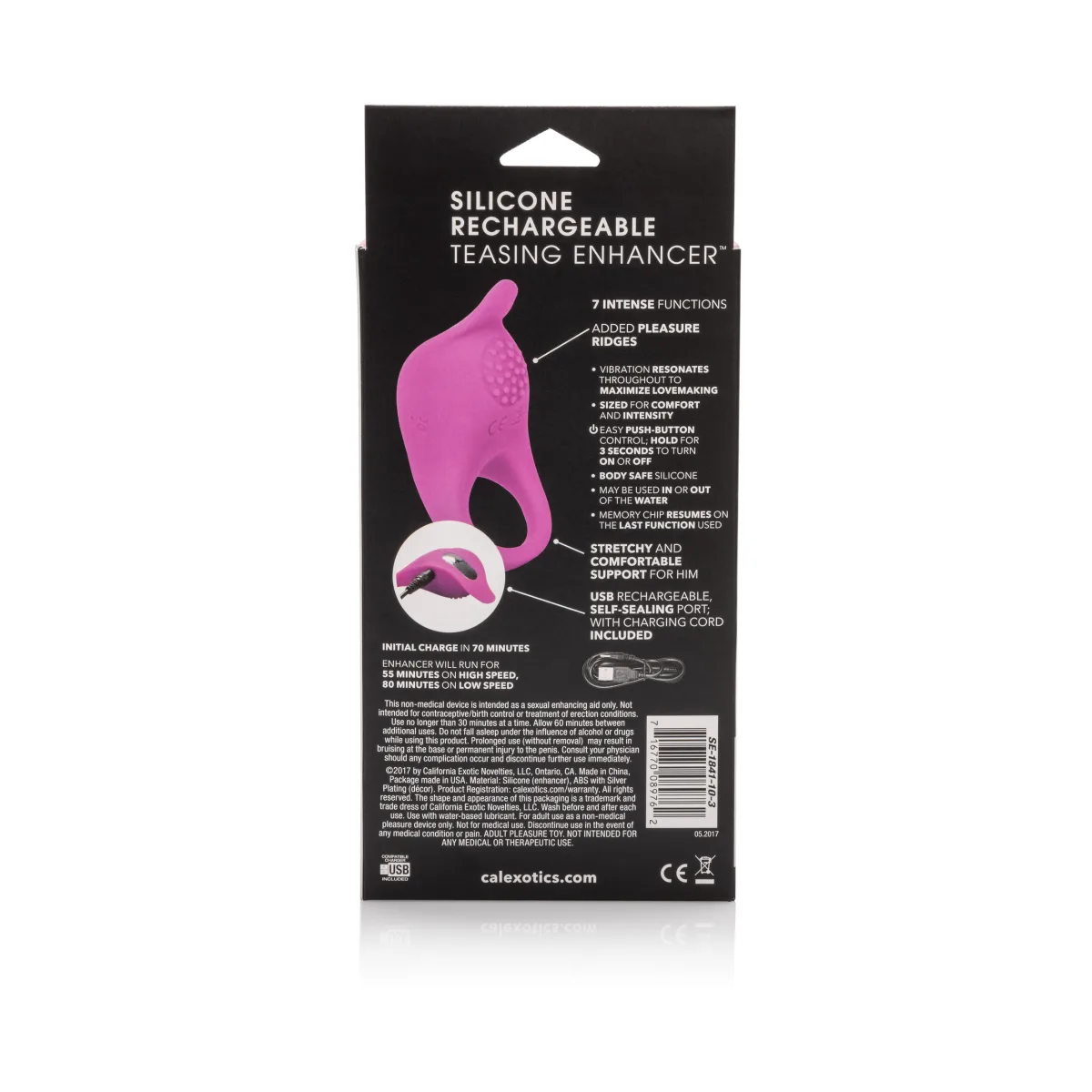 Silicone Rechargeable Teasing Enhancer best vibrating cock ring - main image