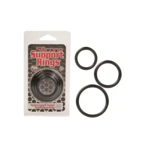 Silicone Support Rings - Black cock ring - main image