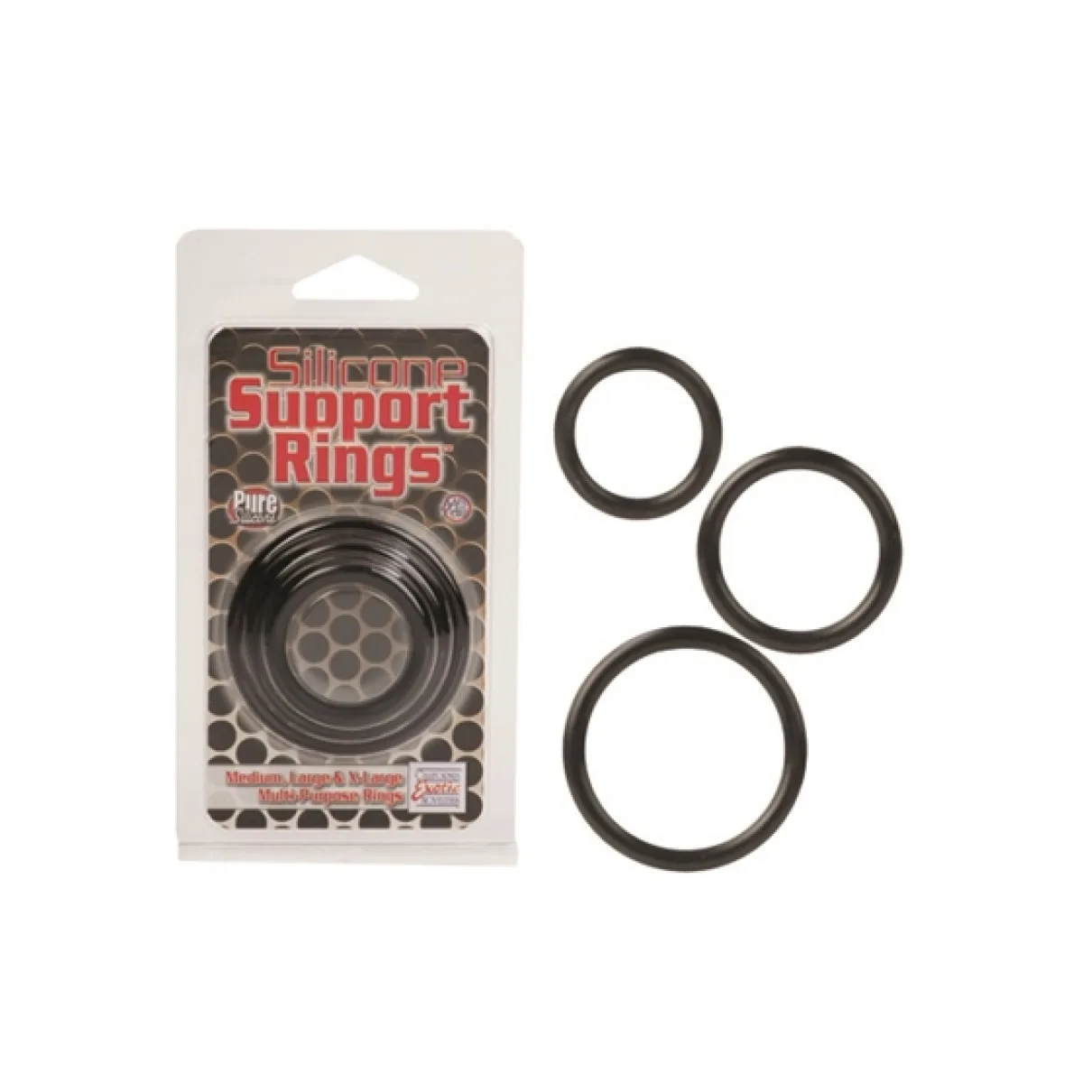 Silicone Support Rings - Black cock ring - main image