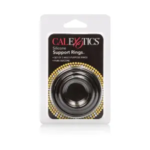 Silicone Support Rings - Black cock ring - additional view