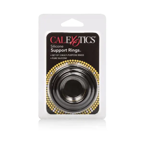 Silicone Support Rings - Black cock ring - additional view