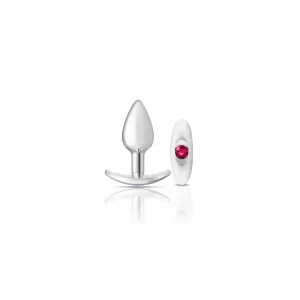 Silver Anchor Buttplug Kit - Clear Iridescent/pink butt plug set - main product image