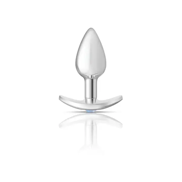 Silver Anchor Buttplug Kit - Clear Iridescent/teal butt plug set - product image 4