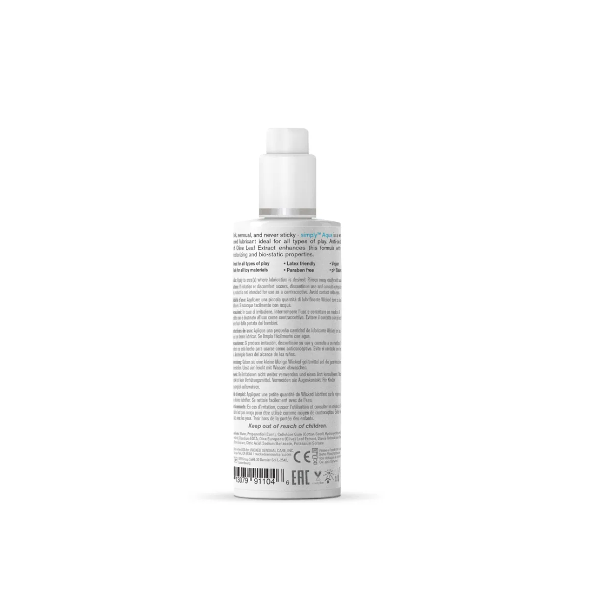 Simply Aqua Fragrance Free Lubricant - 4 fl oz packaging or alternate view 2