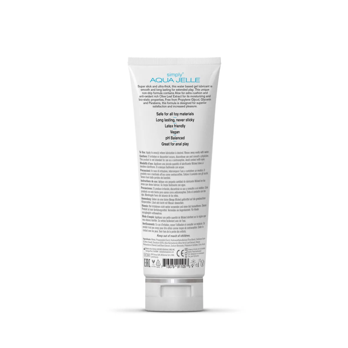 Simply Aqua Jelle Fragrance Free Lubricant - 4 fl oz packaging or alternate view 2