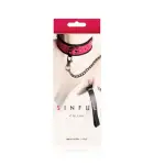 Sinful Collar - Pink fetish collar - main product image