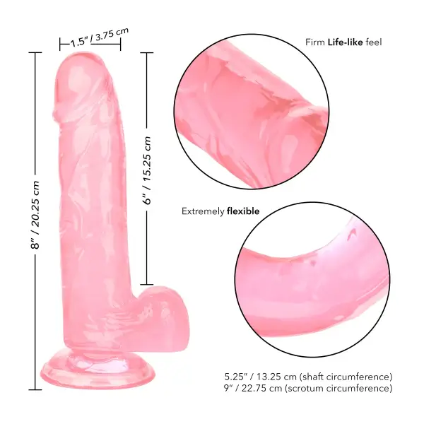 Size Queen 6 inch/15.25 Cm - Pink - view 9