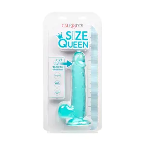 Size Queen 6 in - 15.25 Cm - Blue small strap on dildo - retail packaging