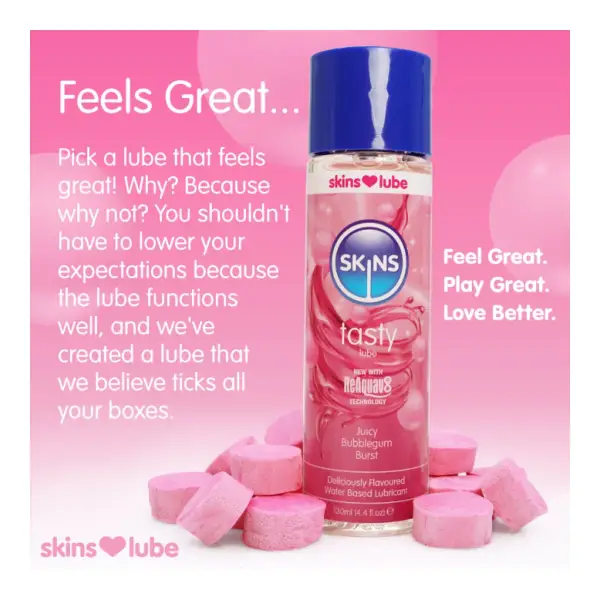 Skins Bubblegum Water Based Lubricant 4.4oz 2 Skins Bubblegum Water Based Lubricant 4.4oz packaging or alternate view 3