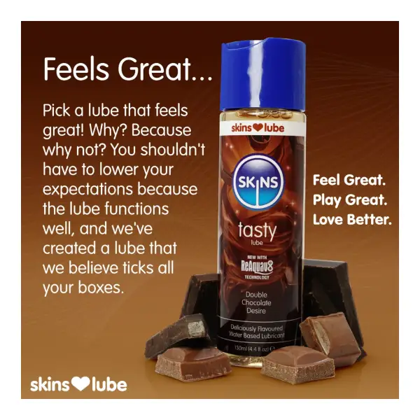 Skins Double Chocolate Water Based Lubricant 4.4oz packaging or alternate view 2