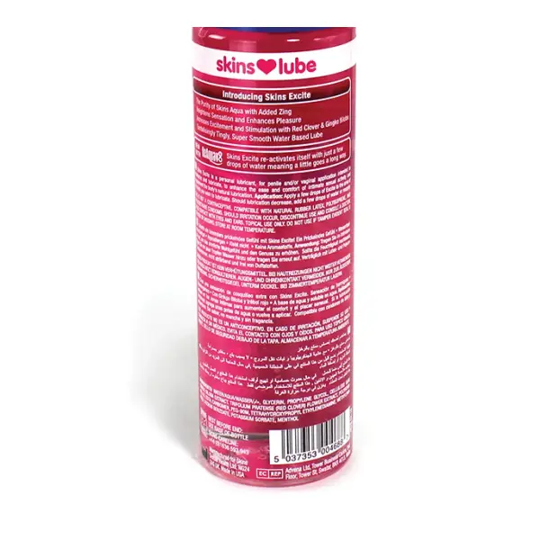 Skins Excite Tingling Water Based Lubricant 4.4oz packaging or alternate view 2