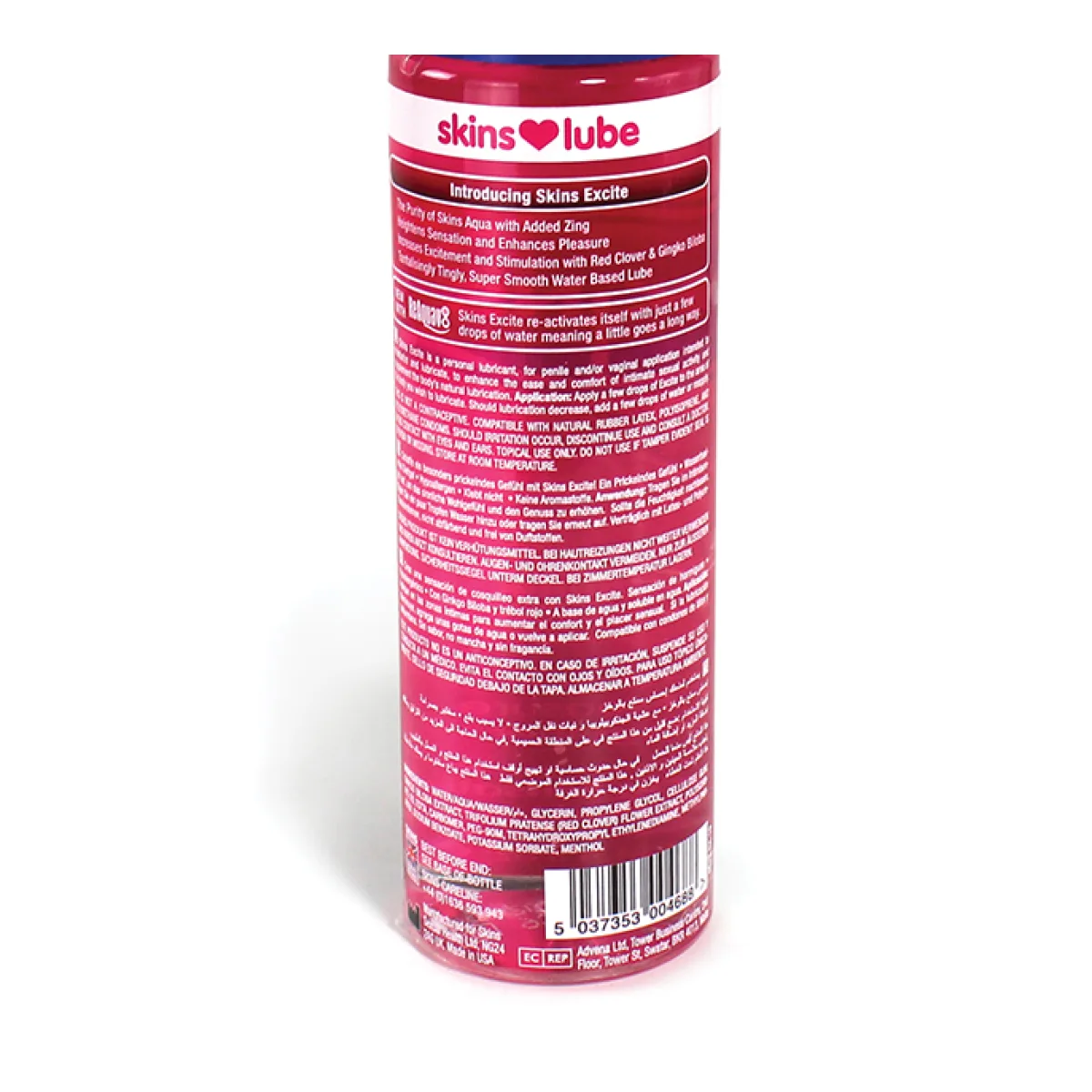 Skins Excite Tingling Water Based Lubricant 4.4oz packaging or alternate view 2