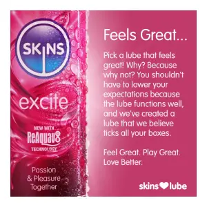 Skins Excite Tingling Water Based Lubricant 4.4oz packaging or alternate view 3
