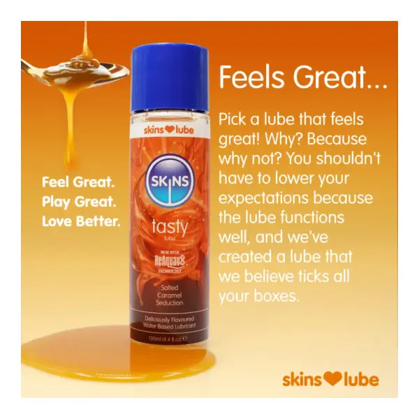 Skins Salted Caramel Water Based Lubricant 4.4oz 1 Skins Salted Caramel Water Based Lubricant 4.4oz packaging or alternate view 2